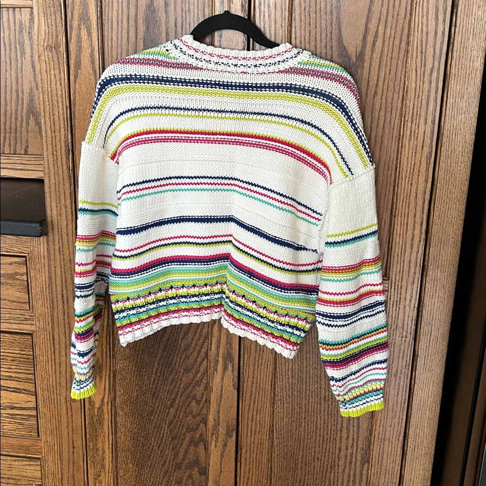 Maeve Multicolor Knit Striped Chunky Sweater XS - Picture 6 of 6